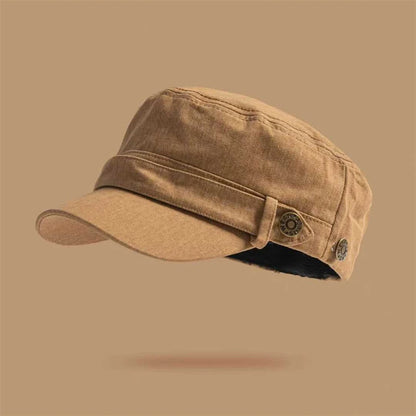 Unisex Solid Color Military Cadet Cap – Adjustable Flat Top Fisherman Army Retro Outdoor Hat