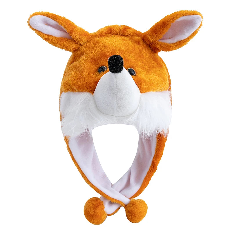 Hot Sale Unisex Funny Bulls Head 3D Animal Style Decorative Hat Winter Cap For Men Women Plush Fur Lovely Family Hat