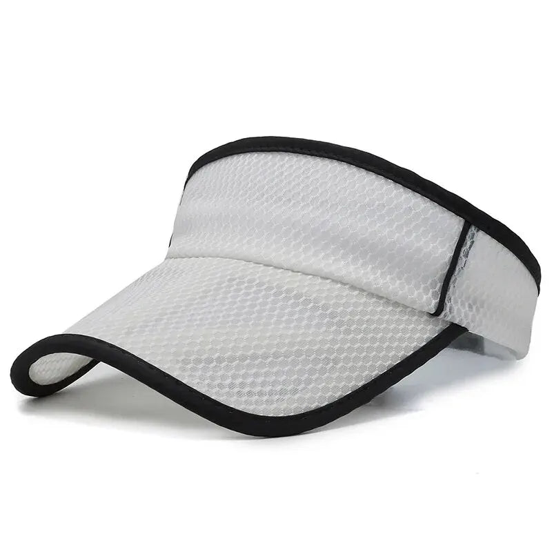 Summer Empty Top Hat Men's Sports Hat Women's Bare Plate Mesh Quick-Drying Hat Outdoor Casual Large Brim Empty Top Hat