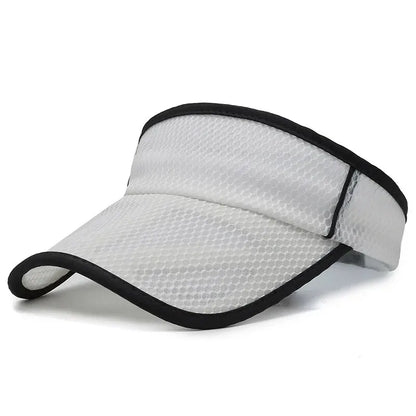 Summer Empty Top Hat Men's Sports Hat Women's Bare Plate Mesh Quick-Drying Hat Outdoor Casual Large Brim Empty Top Hat