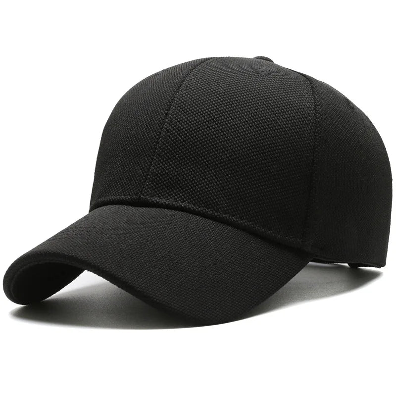 Unisex Minimalist Baseball Cap Large Size Breathable Casual Visor Hat