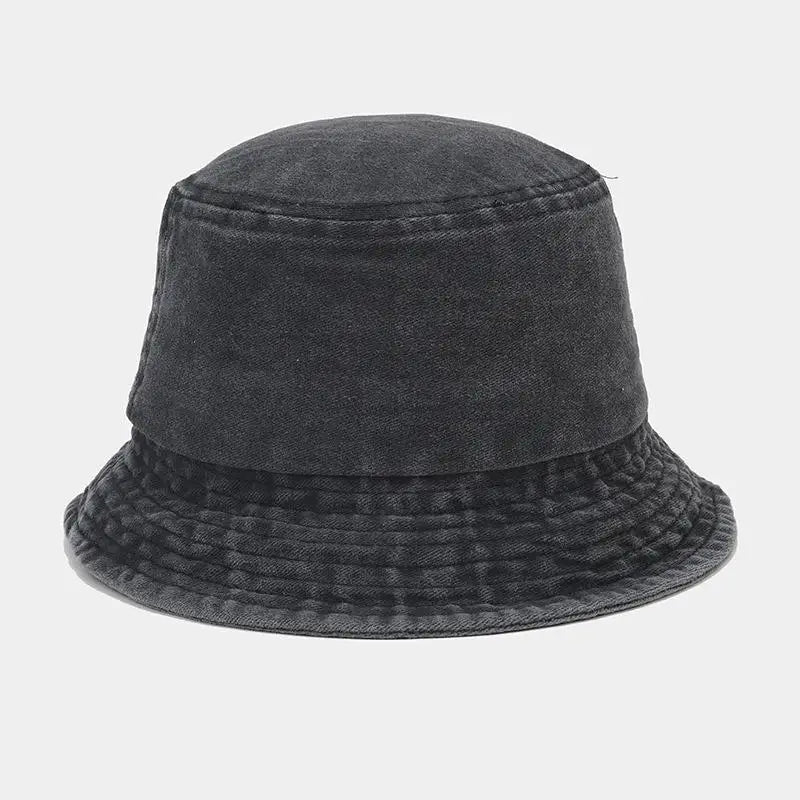 Kids Baby Washed Denim Cotton Bucket Hat For Boy Girls Custom Name Logo Fisherman Cap Panama Wide Brim Sun Hat Outdoor Team Caps