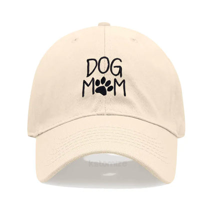 Dog Mom Embroidered Baseball Cap for Women Men Fashion Adjustable Soft Cotton Dad Hat Unisex Classic Golf Caps