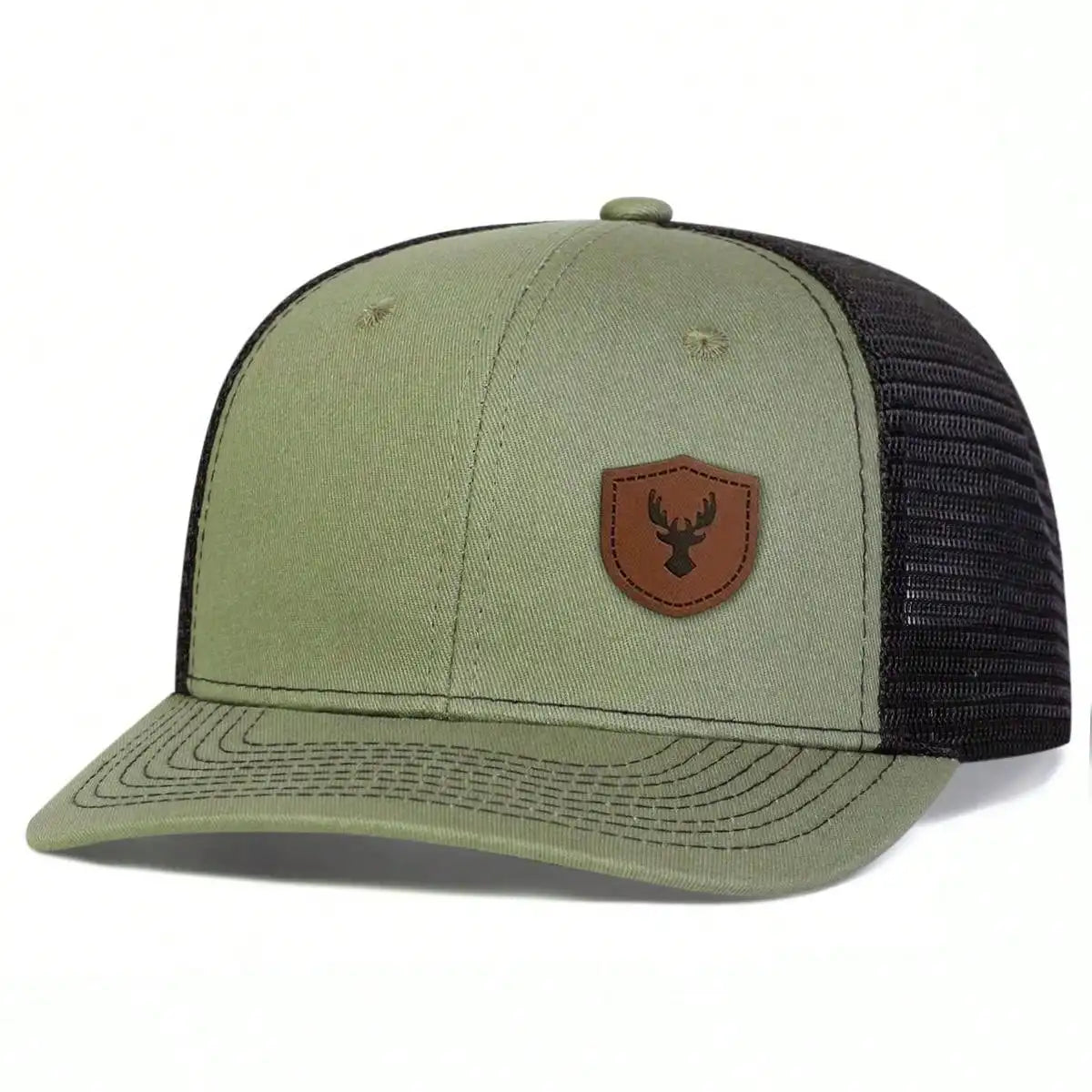Unisex Deer Antlers Leather Label Baseball Net Caps Spring and Summer Outdoor Adjustable Casual Hats Hip Hop Hat Sunscreen Hat