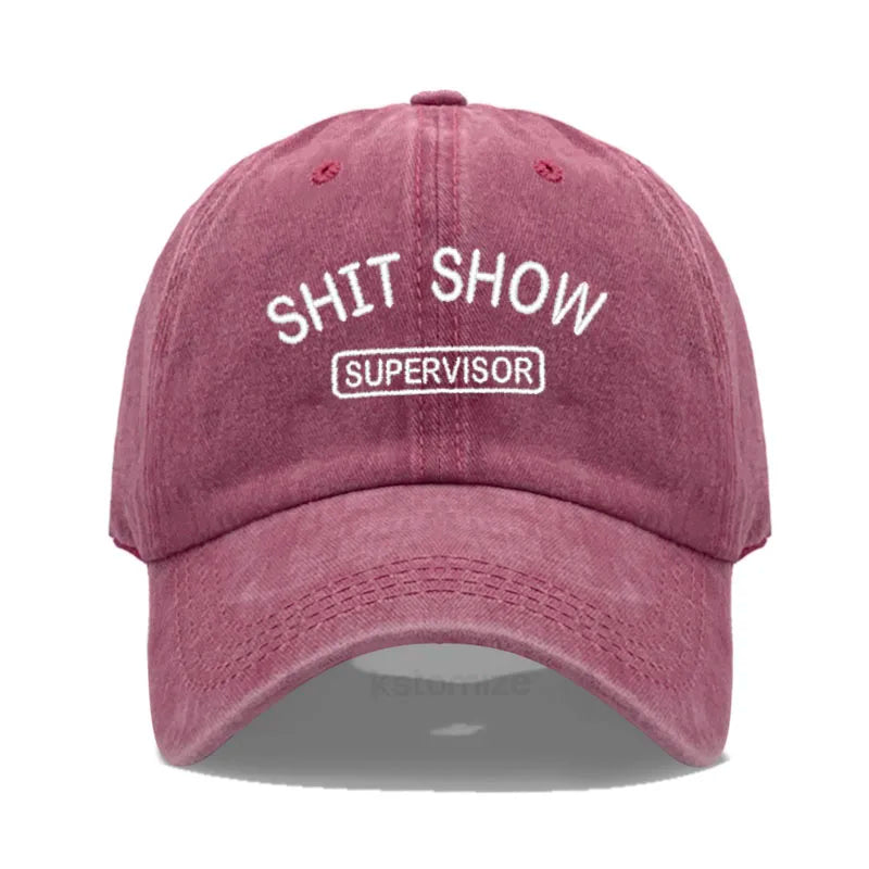 Men's Baseball Cap Women's Sport Golf Caps for Man Washed Cotton SHIT SHOW SUPERVISOR Embroidery Dad Hat Sun Hats Dropshipping
