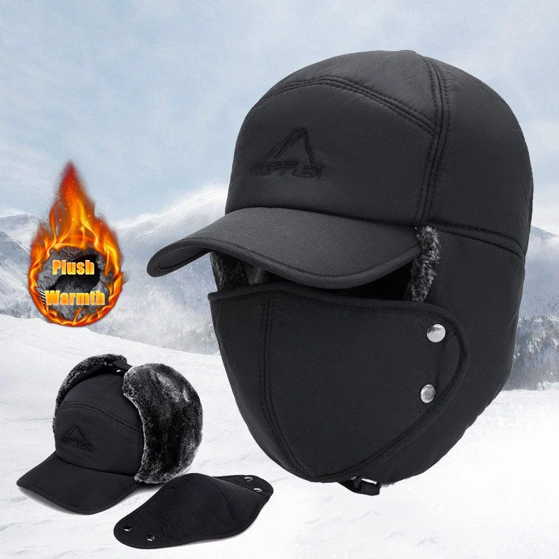 Unisex Winter Thickened Fur Baseball Cap – Warm Ski Fishing Outdoor Cold-Weather Hat