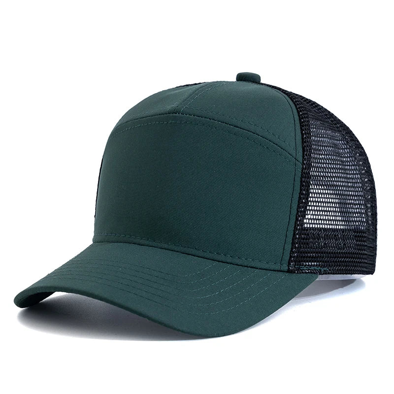 Hot Sale Seven-Panel Style Trucker Hat Adjustable Baseball Cap Splicing Colors Blank Hat