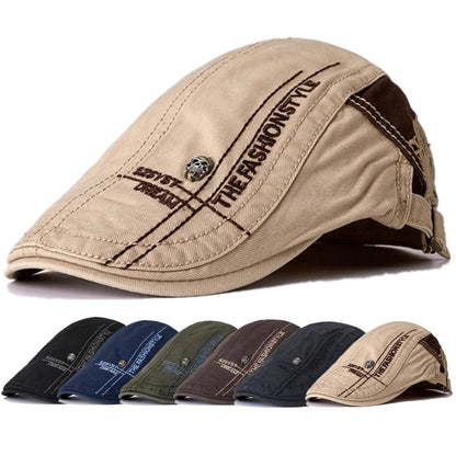 Hot Sale Summer Outdoor Flat Hat Sports Cotton Beret Cap Casual Peaked Skull Design Cap For Men And Women
