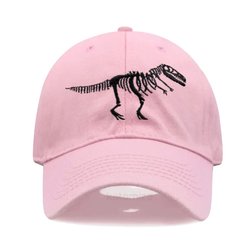Cotton Baseball Cap for Men Women Unisex Embroidery Dinosaur Tyrannosaurus Rex Dad Hat Protection Outdoor Sports Golf Caps