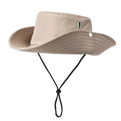 Men’s Wide Brim Bucket Hat Breathable Outdoor Fishing Sun Protection Hat