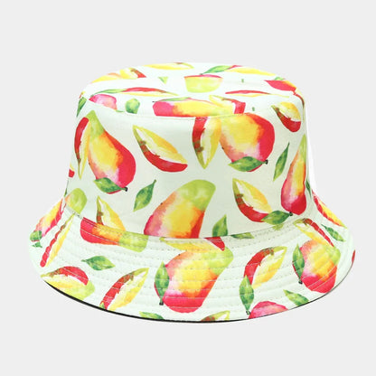 Creative Printed Fruit Pattern Bucket Cap Unisex Outdoor Leisure Fisherman Hat Summer Beach Uv Protection Sun hats Panama Bob