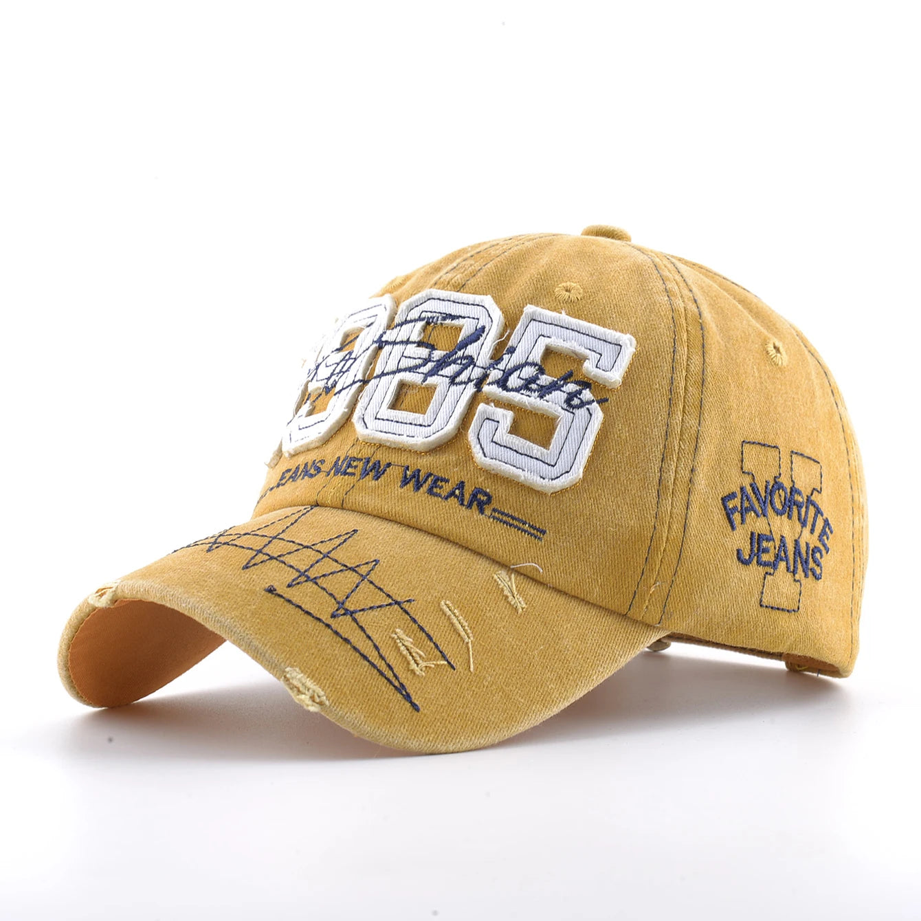 Vintage Dad Hat With Embroidery Letter 1985 Snapback Baseball Cap Men Outdoor Breathable Sport Casual Visor Cap Women Adjustable