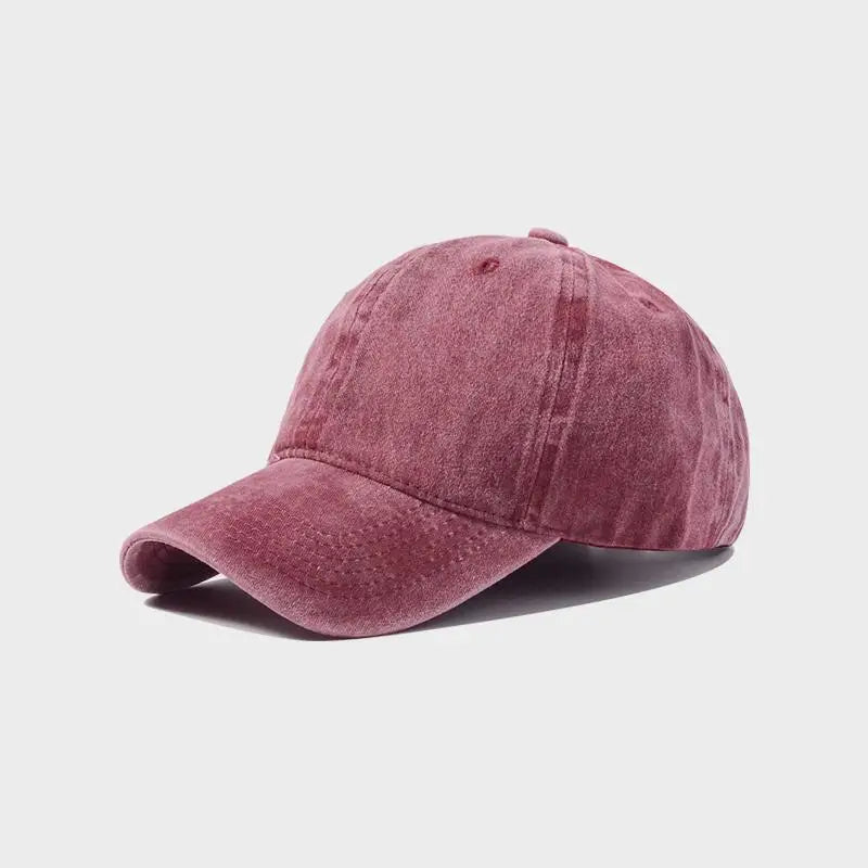 Baseball Cap Women Men Hat Vintage Washed Cotton Soft Top Denim Cloth Dad Hat Casual Sport Trucker Cap Solid Color Adjustable