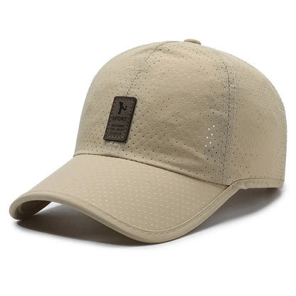 New Quick-Drying Men Mesh Baseball Caps Spring Summer Male Breathable Snapback Hats Black Sport Dad Fishing Hats Cap For Men