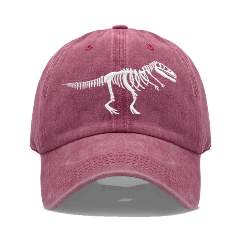 Cotton Baseball Cap for Men Women Unisex Embroidery Dinosaur Tyrannosaurus Rex Dad Hat Protection Outdoor Sports Golf Caps