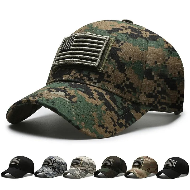 Unisex Mesh Baseball Cap – Camouflage Embroidered Breathable Outdoor Sun Hat
