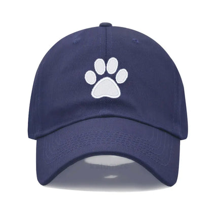 Dog Paw Embroidered Baseball Cap for Women Men Fashion Adjustable Washed Cotton Dad Hat Unisex Classic Golf Caps