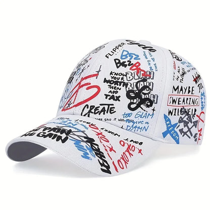 Fashion Graffiti Printing Baseball Cap Outdoor Cotton Casquatte Hat Men Women Summer Sun Hats Adjustable Hip Hop Caps Gorras