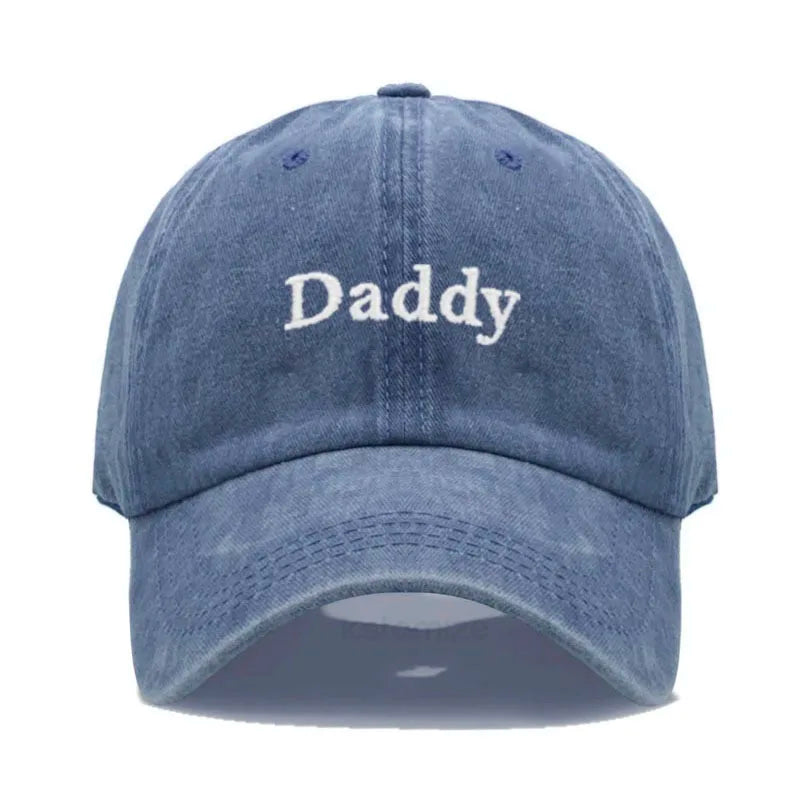 Daddy & Mommy Embroidery Baseball Cap for Men & Women Unisex Soft Washed Cotton Baseball Hats For Father's Mother's Day Gifts