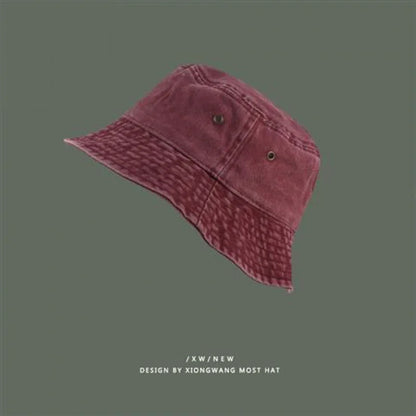 Fashion Women Men Washed Denim Solid Vintag Bucket Hats Lady Male Spring Summer Autumn Panama Fisherman Cap Hat For Women Men