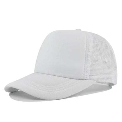 Solid Color Unisex Cheaper 5 Panel Trucker Hat For Adult Summer Net Baseball Cap Men Women Blank Mesh tentacle Sun Hat Visor