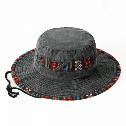 Unisex Summer Bucket Hat – Outdoor Camping Fishing Hiking Sun Cap, Foldable Cowboy Style