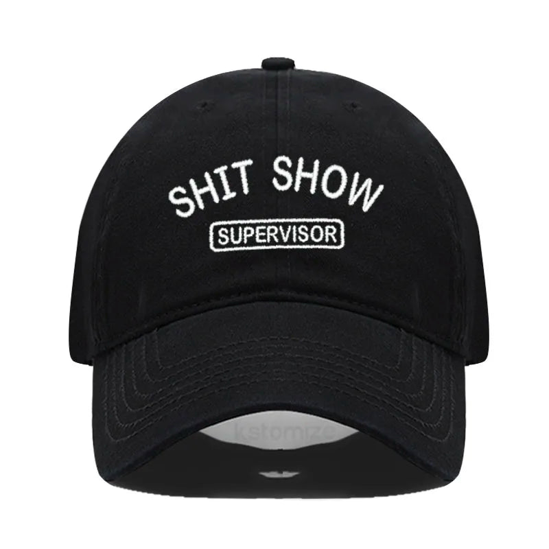 Men's Baseball Cap Women's Sport Golf Caps for Man Washed Cotton SHIT SHOW SUPERVISOR Embroidery Dad Hat Sun Hats Dropshipping