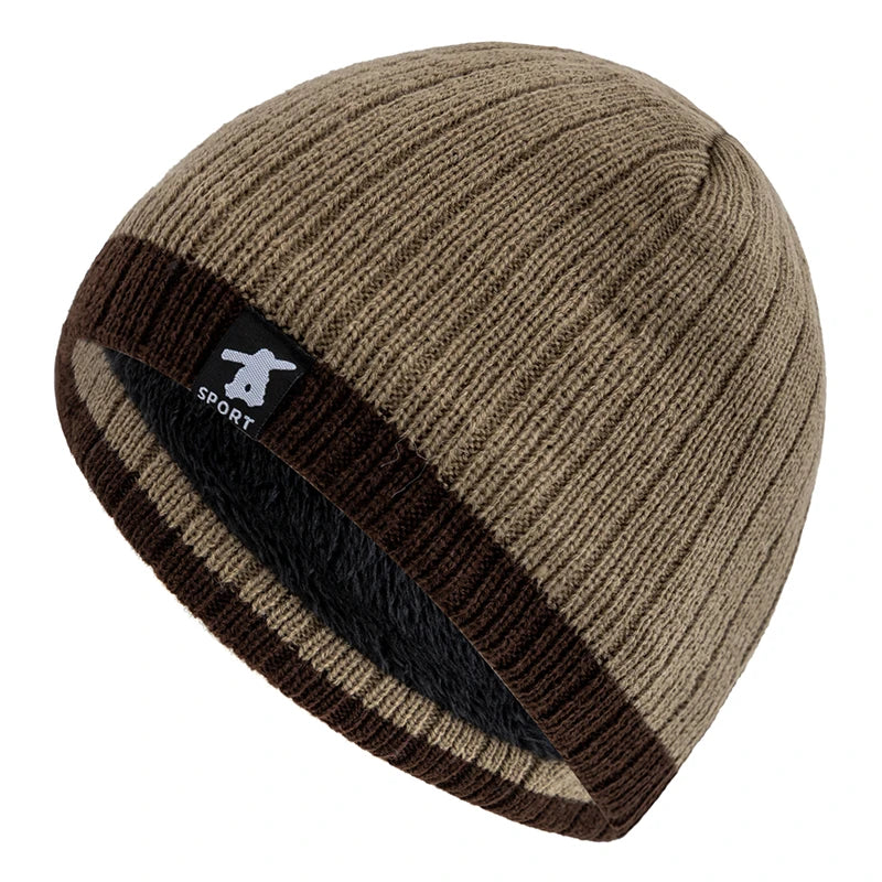 New Style Unisex Winter Hats Cap Plush Fur Lined Warm Streetwear Beanies For Man Woman Casual Winter Skiing Cap Knitted Hats