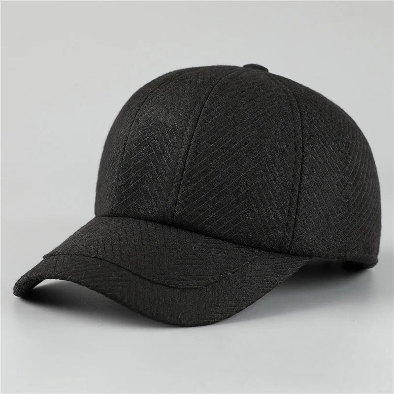 Auturnn Thick Warm Men Winter Baseball Cap With Ear Flaps, Ideal choice for Gifts