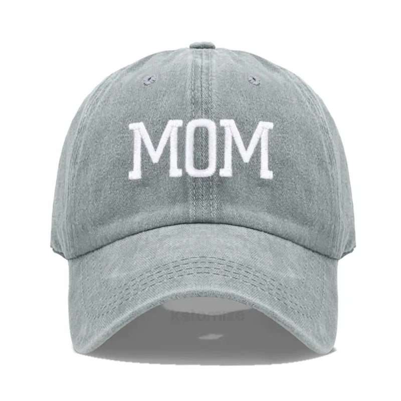 DAD MOM Embroidery Pure Cotton Men's Baseball Cap For Man  Womne's Fashion Sport Golf Caps Sun Hat Dropshipping