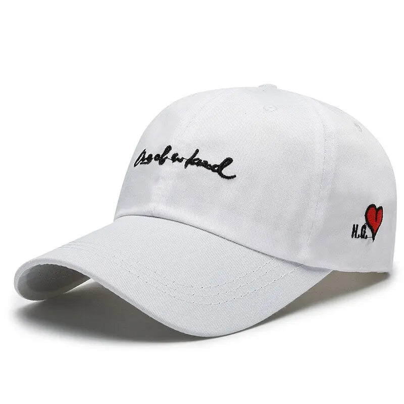 Love Embroidery Polyester Cotton Baseball Hat Women'S Spring, Summer And Autumn Student Casual Korean Version Caps Men'S Outdoor