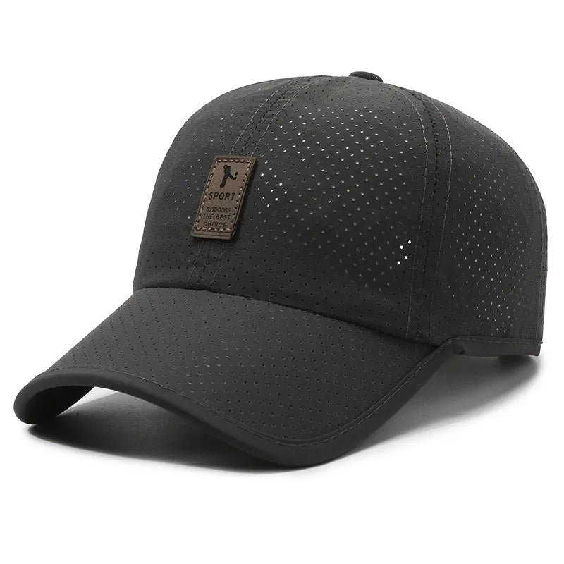 New Quick-Drying Men Mesh Baseball Caps Spring Summer Male Breathable Snapback Hats Black Sport Dad Fishing Hats Cap For Men