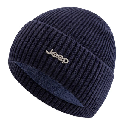 New Style Unisex Jeep Winter Hat Fur Lined Warm Classic Hat Cap Soft Beanie Hats For Men Women Thicken Ski Sports Knitted Hat