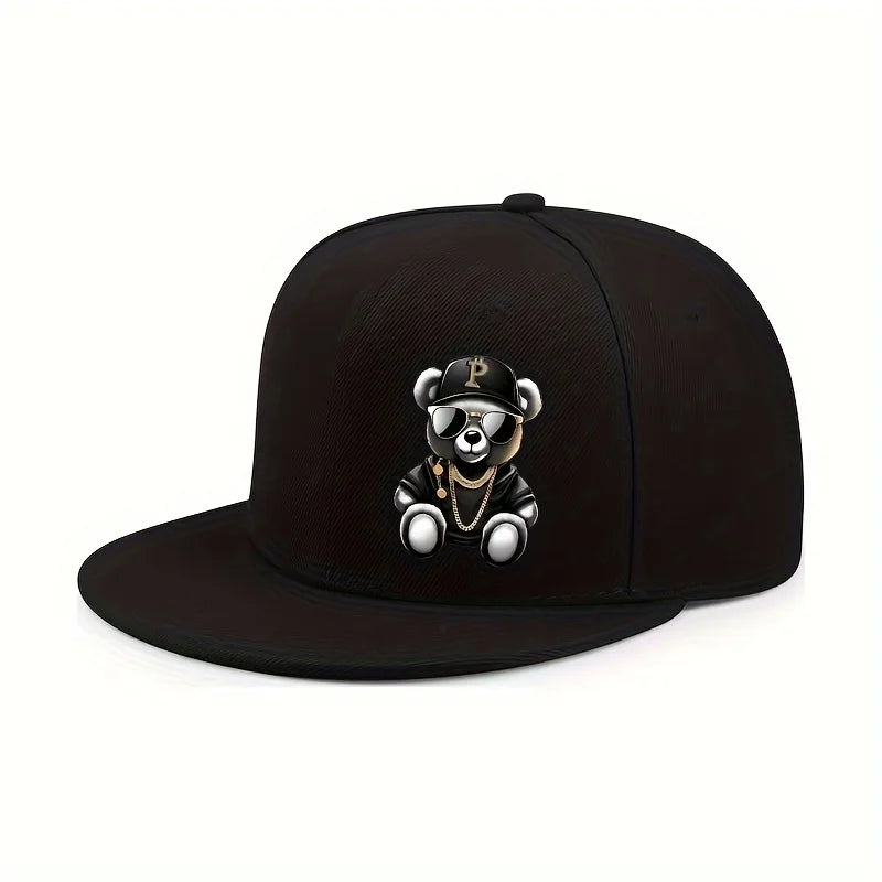 Adjustable Cartoon Bear Printed Hip Hop Baseball Cap Outdoor Sports Beach Casual Wea Fit for Men and Woment street snapback hat