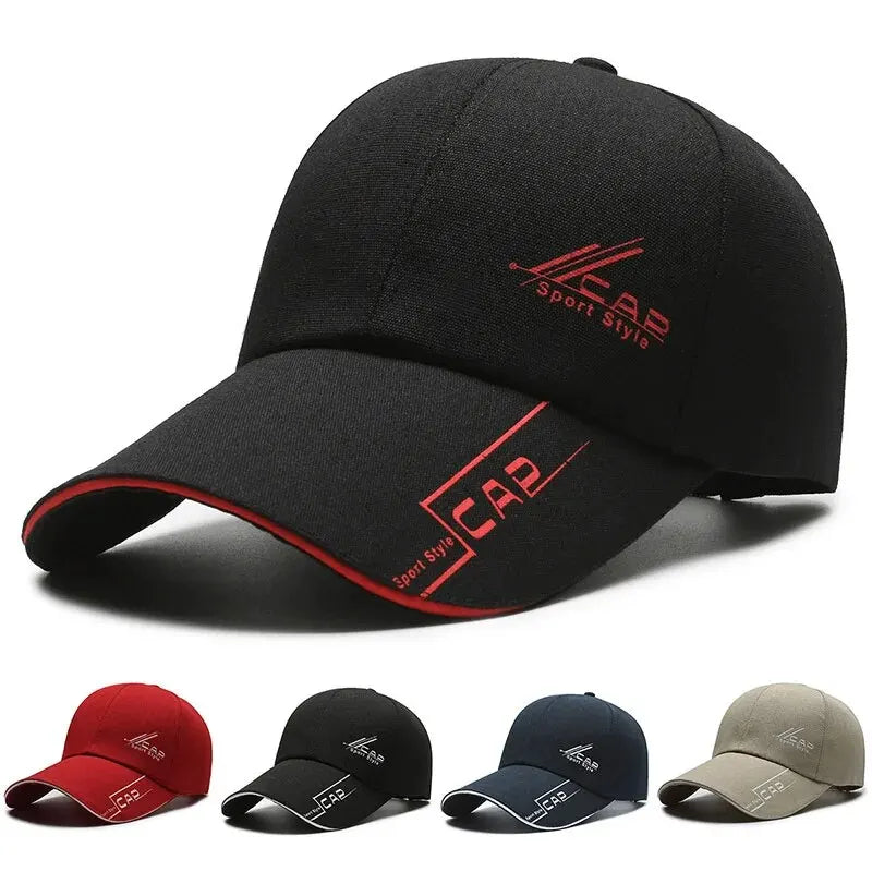 Unisex Long Brim Baseball Cap Outdoor Fishing Sun Protection Hat Casual Summer Cap