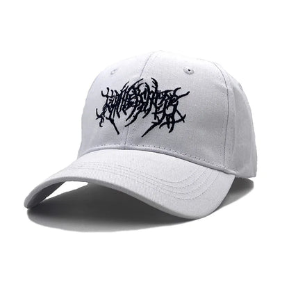 Unisex Gothic Y2K Baseball Cap – Cotton Embroidery Soft Snapback Punk Streetwear Dad Hat