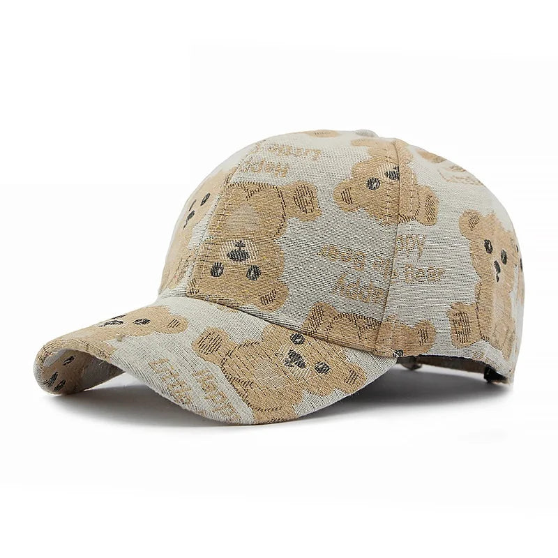Ethnic Wind Hat for Men and Women Outdoor Sunshade Baseball Hat Fashion Imitation Cowboy Print Hard Top Duck Tongue Hat Trend
