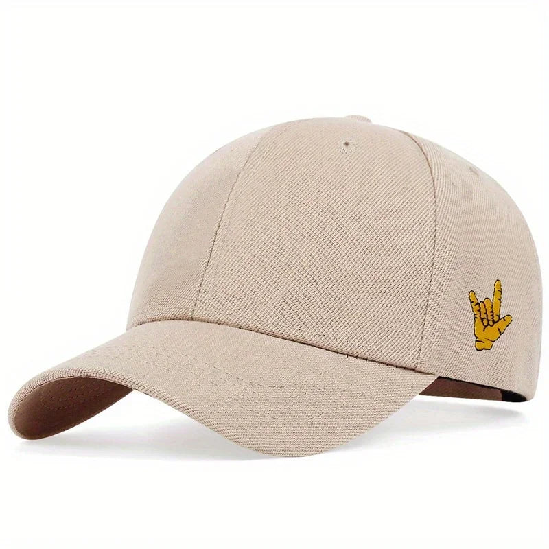 Unisex Side Finger Embroidery Baseball Caps Spring and Autumn Outdoor Adjustable Casual Hats Hip Hop Hat Sunscreen Hat
