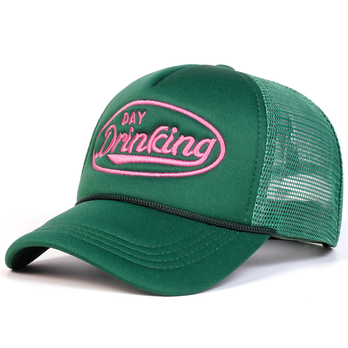 Unisex DAY DRINKING Letter Embroidery Baseball Net Caps Spring Summer Outdoor Adjustable Casual Hats Hip Hop Hat Sunscreen Hat