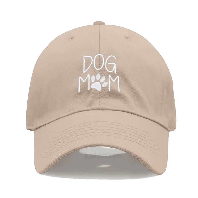 Dog Mom Embroidered Baseball Cap for Women Men Fashion Adjustable Soft Cotton Dad Hat Unisex Classic Golf Caps