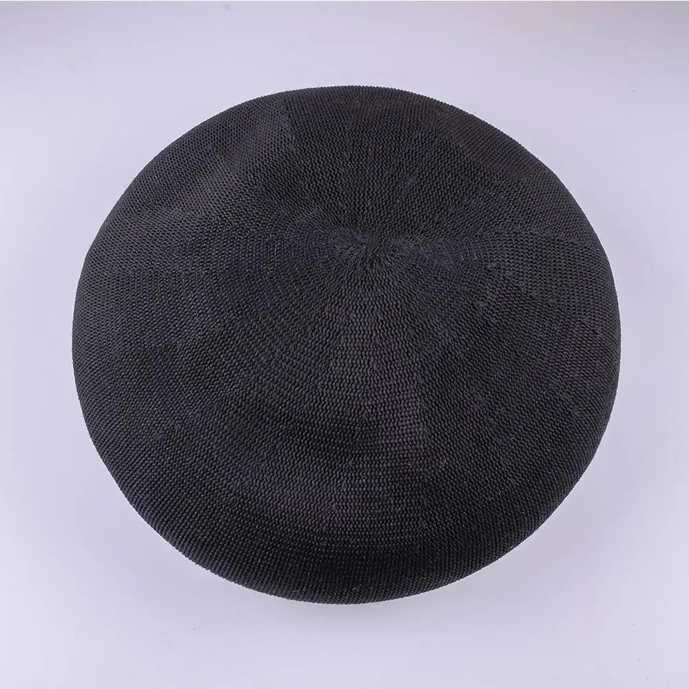 Beret Hat Women Spring Summer Hats For Women Retro Knitted Painter Cap Casual Trendy Design Solid Breathable Thin Cap Female New