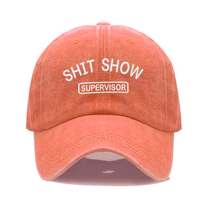Men's Baseball Cap Women's Sport Golf Caps for Man Washed Cotton SHIT SHOW SUPERVISOR Embroidery Dad Hat Sun Hats Dropshipping