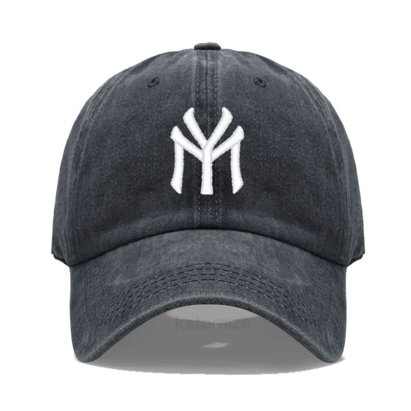 Letter MY Embroidery Baseball Cap Women Men Adjustable Soft Washed Cotton Sports Dad Hat  Spring Summer Protection Sun Hats