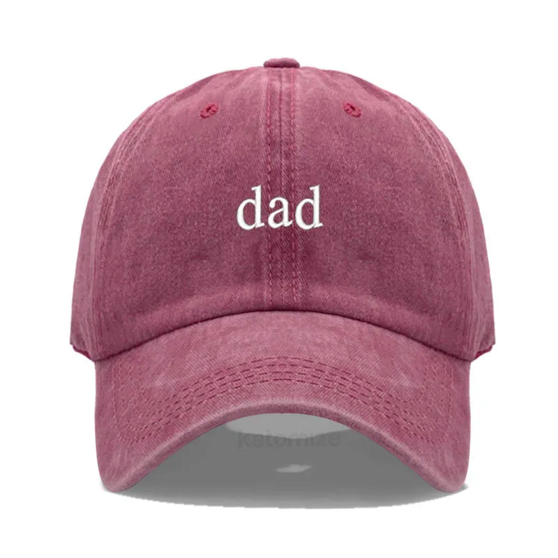 New dad mom Embroidery Soft Cotton Baseball Cap Fashion Women Men Hat Sport Visors Snapback Cap Sun Hat Breathable Outdoor Caps
