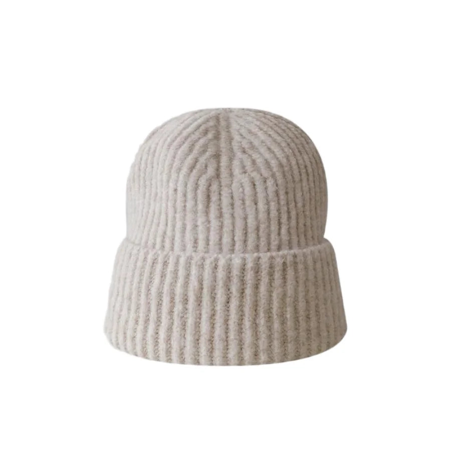 Cat Ears Wool Hat Female Autumn and Winter Korean  Cute Face Small Knitted Hat Big Head Circumference Warm Ear Protection Hat