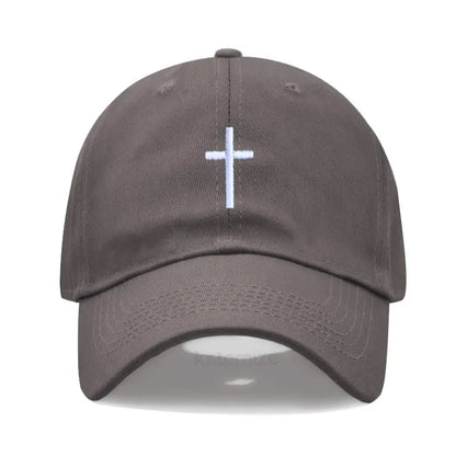 Cross Embroidered Baseball Cap for Women Men Fashion Adjustable Washed Cotton Dad Hat Unisex Classic Golf Caps