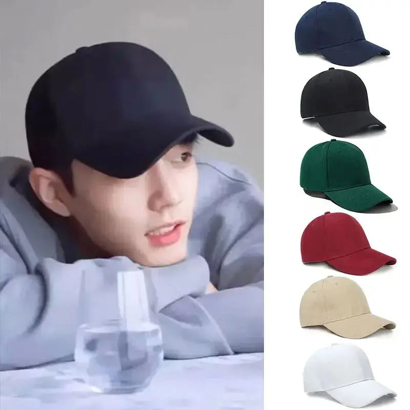 Unisex Solid Color Baseball Cap Casual Sunshade Sunscreen Outdoor Adjustable Hat