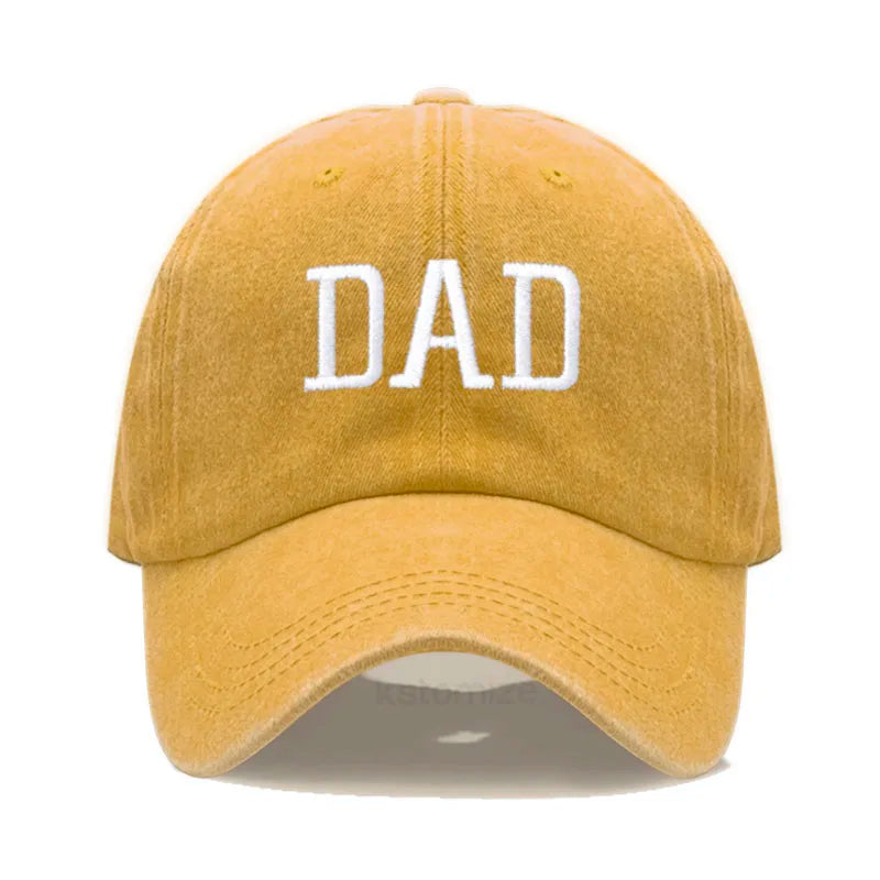 DAD MOM Embroidery Pure Cotton Men's Baseball Cap For Man  Womne's Fashion Sport Golf Caps Sun Hat Dropshipping