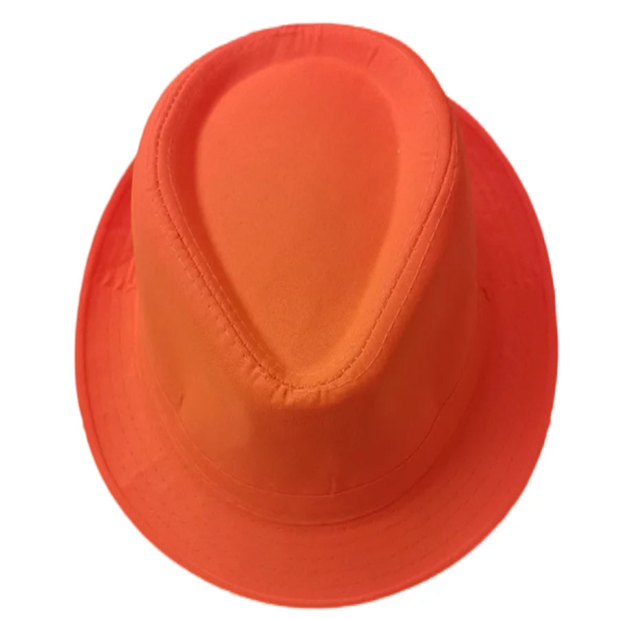 Summer Solid Bright Color Sun Hat British Jazz Hat Top Hat Men's Top Hat Winter Middle-aged and Elderly Jazz Warm Hat Fedora Hat