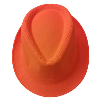 Summer Solid Bright Color Sun Hat British Jazz Hat Top Hat Men's Top Hat Winter Middle-aged and Elderly Jazz Warm Hat Fedora Hat
